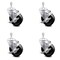Service Caster 4 Inch Phenolic Wheel Swivel 3/8 Inch Threaded Stem Caster Set with Brake SCC SCC-TS20S414-PHR-TLB-381615-4 - alternate 3